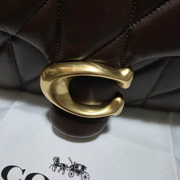 Coach Brown Quilted Leather Shoulder Bag (Tabby 26) - Picture 2 of 7